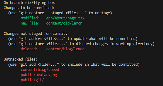 Git status command will show you where you currently are and whether you have any changes staged