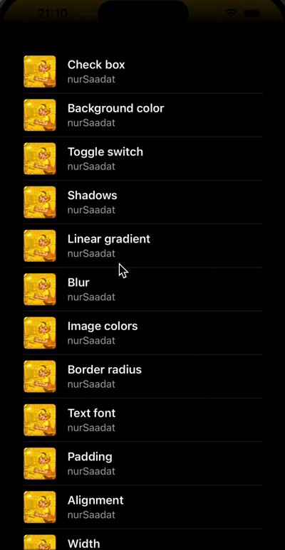 final result of the app